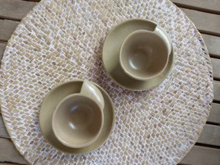 Juego Tazas Café Vintage Cerámica