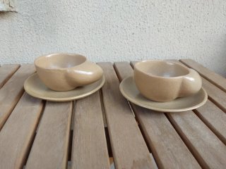 Juego Tazas Café Vintage Cerámica