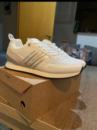 Zapatillas Pepe Jeans Blancas y Plateadas