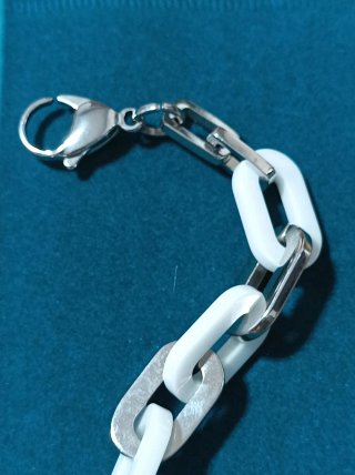 Pulsera Lotus Plata y Blanca