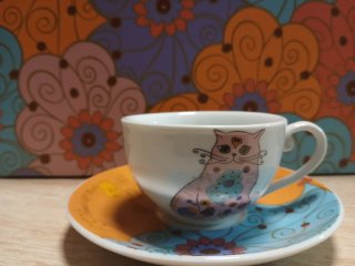 Juego Tazas Café Aloja do Gato Petro