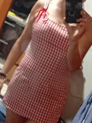 Vestido cuadros Vichy rojo SHEIN Talla S