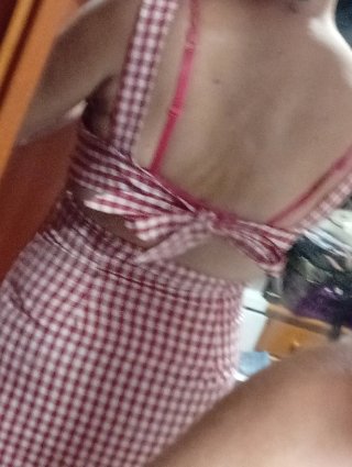 Vestido cuadros Vichy rojo SHEIN Talla S