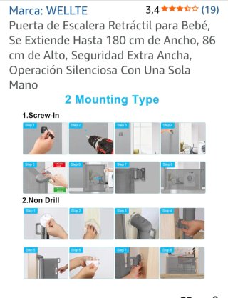 Barrera de seguridad retráctil para bebé