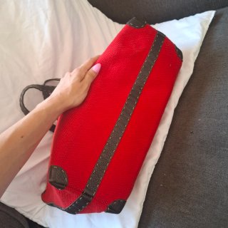 Bolso Carolina Herrera Rojo y Marrón