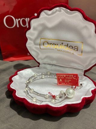 Collar Orquídea Mallorca de plata de primera ley