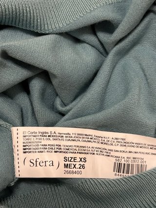 Jersey cuello alto Sfera mujer Talla XS
