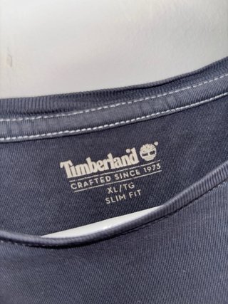 Camiseta Timberland Azul Costuras Contraste Talla