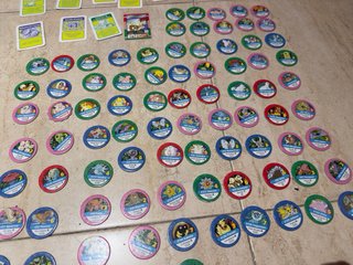 Lote 85 Tazos Pokémon + 18 Cartas+Gary/Arcanine