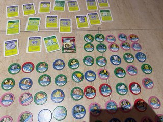 Lote 85 Tazos Pokémon + 18 Cartas+Gary/Arcanine