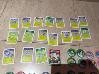 Lote 85 Tazos Pokémon + 18 Cartas+Gary/Arcanine