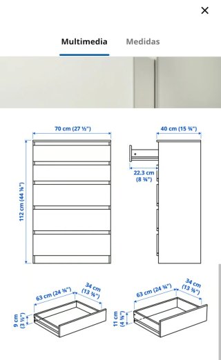 1 Cómodas kullen Ikea Blanca