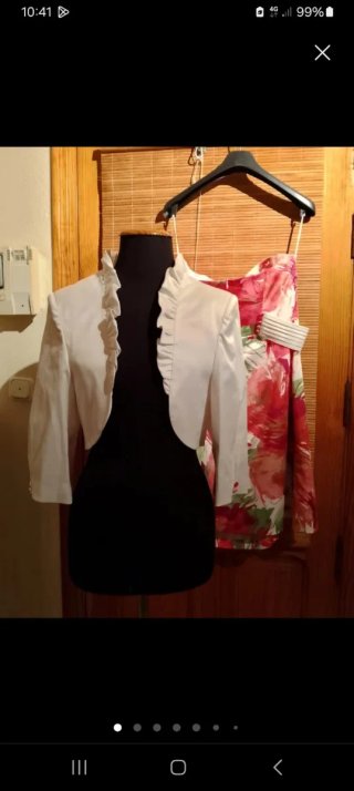 Vestido fiesta estampado floral talla L