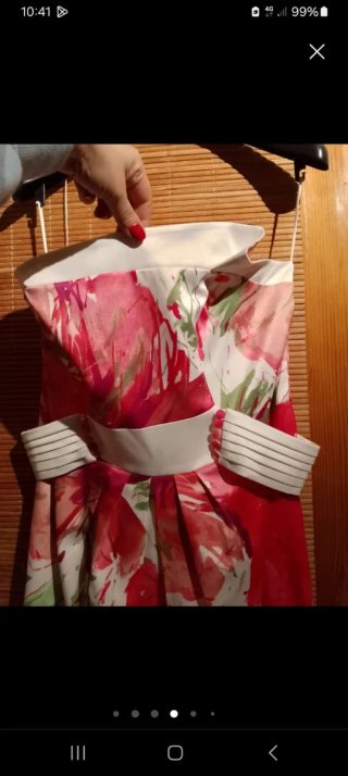 Vestido fiesta estampado floral talla L
