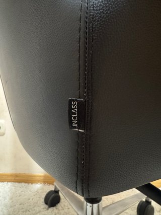 Silla de oficina INCLASS Piel Negra Diseño