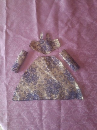 Saya para Virgen Brocado  16-20cm
