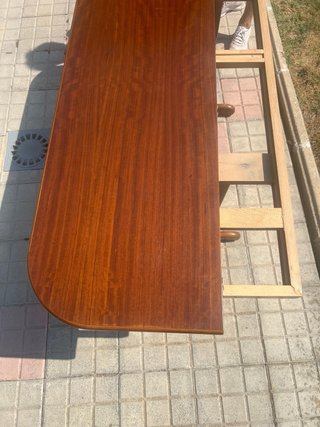 Mesa antigua plegable salón madera 37 años