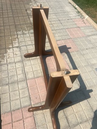 Mesa antigua plegable salón madera 37 años