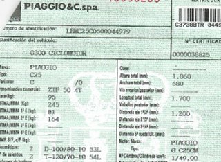 Piaggio 104881 tapa motor zip 50