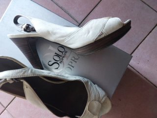 Sandali donna bianchi e beige