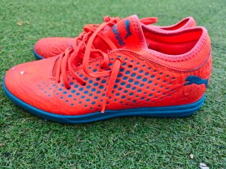 Chuteira Puma Future 19.4 TT Laranja/Azul