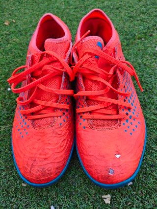 Chuteira Puma Future 19.4 TT Laranja/Azul