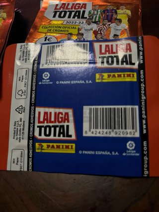 25 Sobres LaLiga Total 22-23 Panini