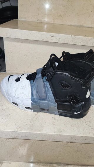 Nike Air More Uptempo Nero Grigio Bianco con due