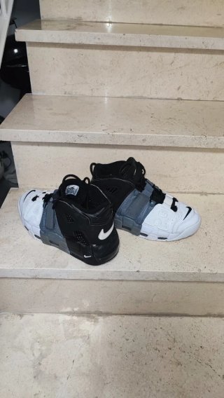 Nike Air More Uptempo Nero Grigio Bianco con due