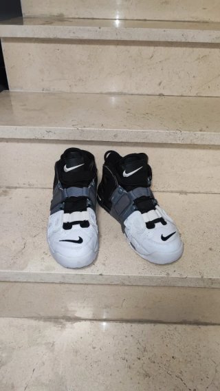 Nike Air More Uptempo Nero Grigio Bianco con due
