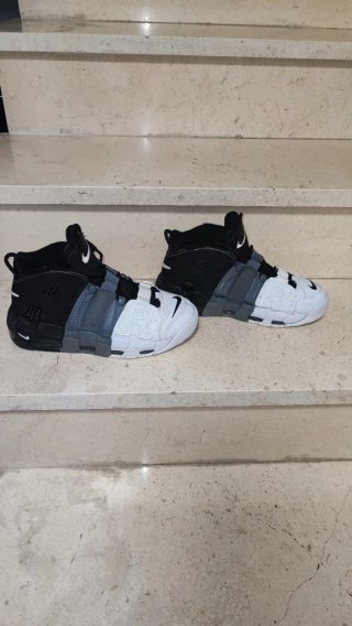 Nike Air More Uptempo Nero Grigio Bianco con due