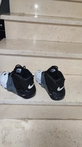 Nike Air More Uptempo Nero Grigio Bianco con due