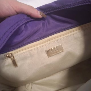 Bolso Carolina Herrera Morado y Dorado