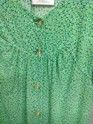 Vestido Gari Gimeno verde floral talla L