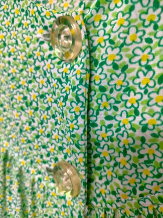 Vestido Gari Gimeno verde floral talla L