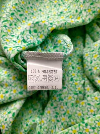 Vestido Gari Gimeno verde floral talla L