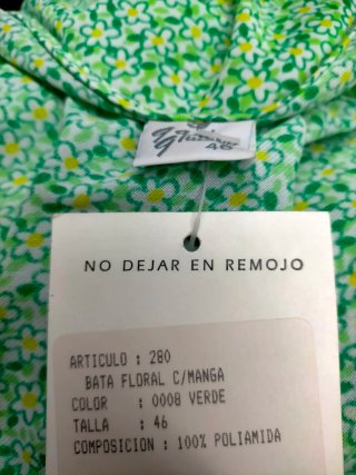 Vestido Gari Gimeno verde floral talla L