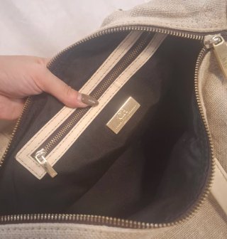 Bolso Andy 10 en lino y piel. Carolina Herrera