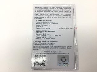 sortija platino con piedra
