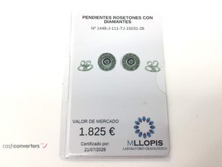 pendientes oro 18k con piedra