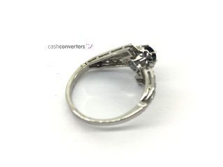 sortija platino con piedra