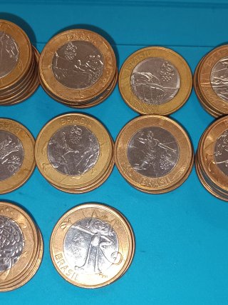 Moedas 1 Real Brasil Olimpíadas Rio 2016