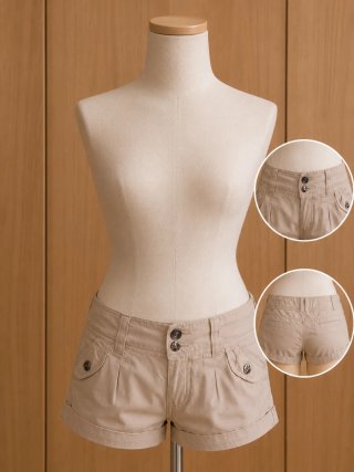 Shorts beige vintage Bershka · Talla 36 · 5€