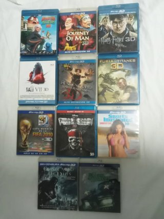 Lote 11 Blu-ray 3D Películas Varias