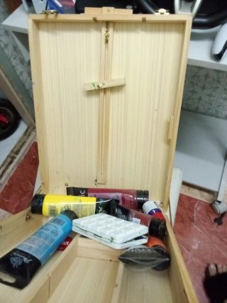 Maleta de madera para pintar Crelando