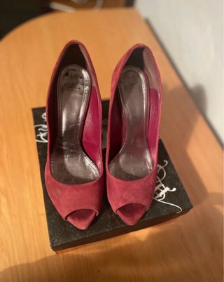 Zapatos de tacón rojos/rosas talla 38