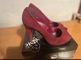 Zapatos de tacón rojos/rosas talla 38