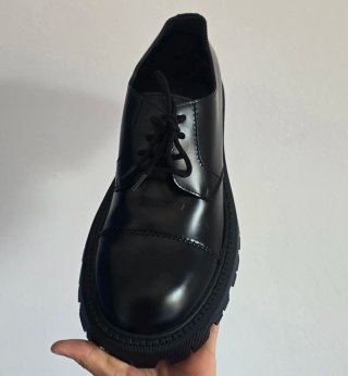 Balenciaga Derby Tractor Pelle Nera 42