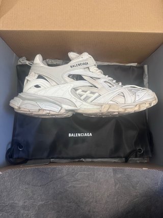 Sneakers Balenciaga Track 2 Bianche Argento