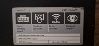Acer Aspire 3 A315-21-64EQ